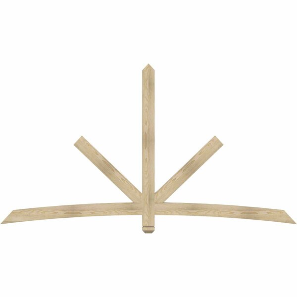 Ekena Millwork Alberta Rough Sawn Timber Gable Bracket, Douglas Fir, 96"W x 52"H x 2"D x 4"F, 13/12 Pitch GBW096X52X0204ALB00RDF - main